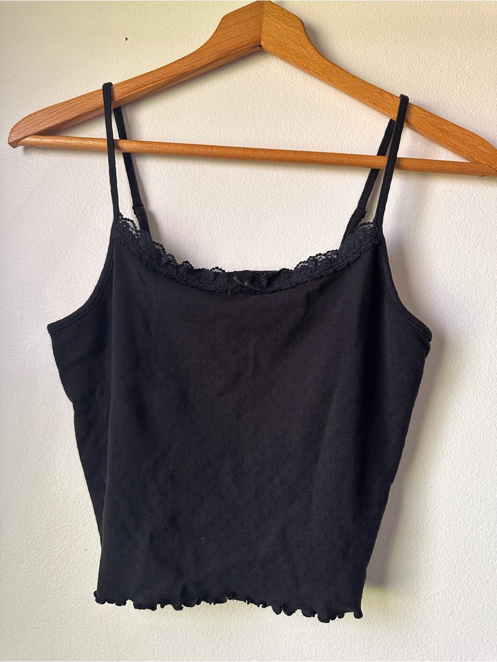 American Eagle Outfitters Black Lace-Trim Camisole Tank